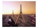 John Coletti Leonard P Zakim Bunker Hill Bridge  Boston Photographic Print